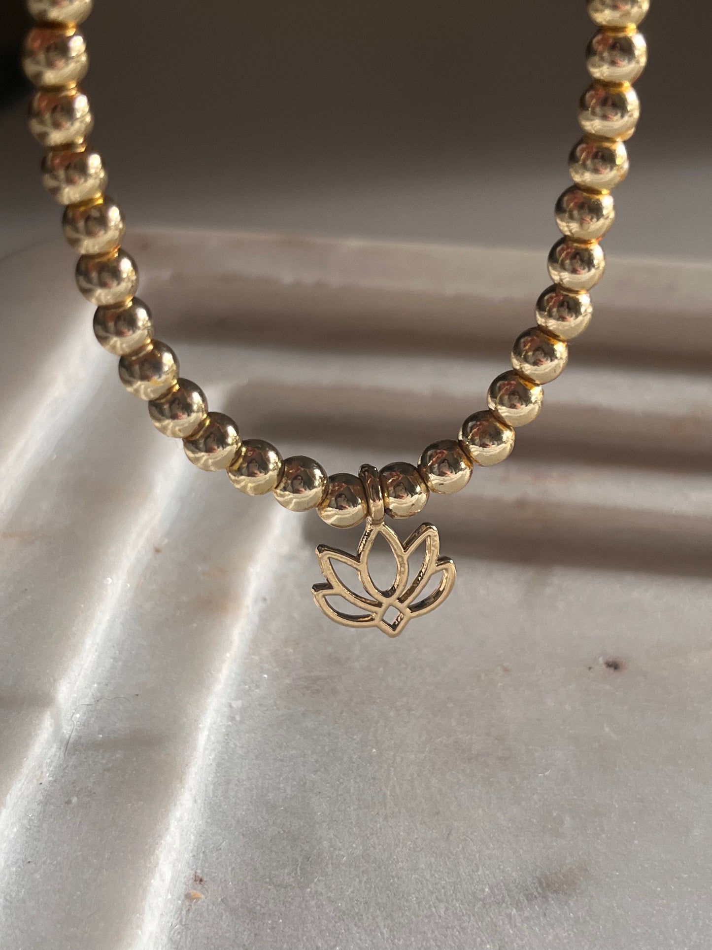 Lotus Bracelet - Thread and Stone Jewellery