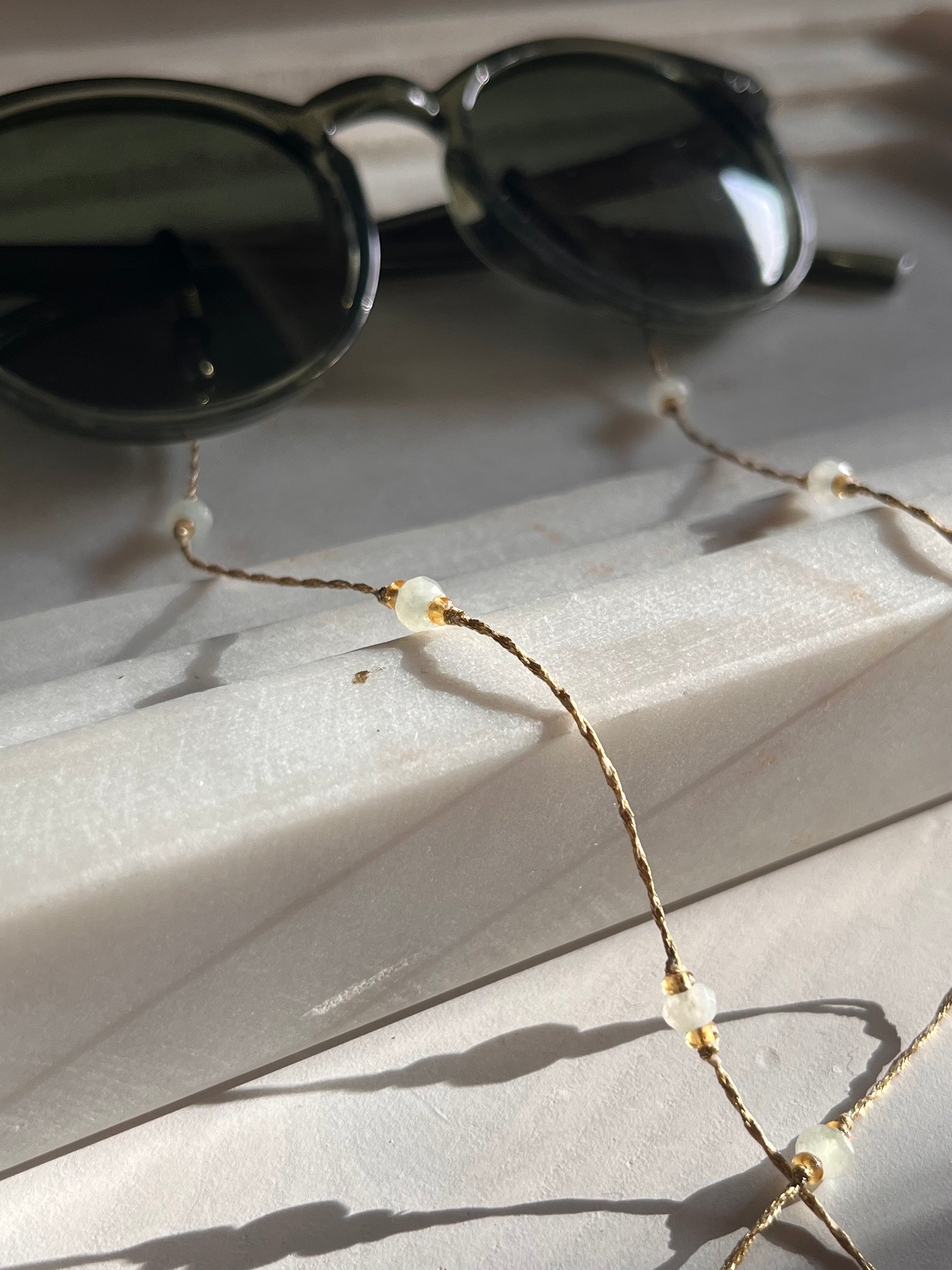 Tourmaline Eyeglass Chain - Spearmint - Thread and Stone Jewellery