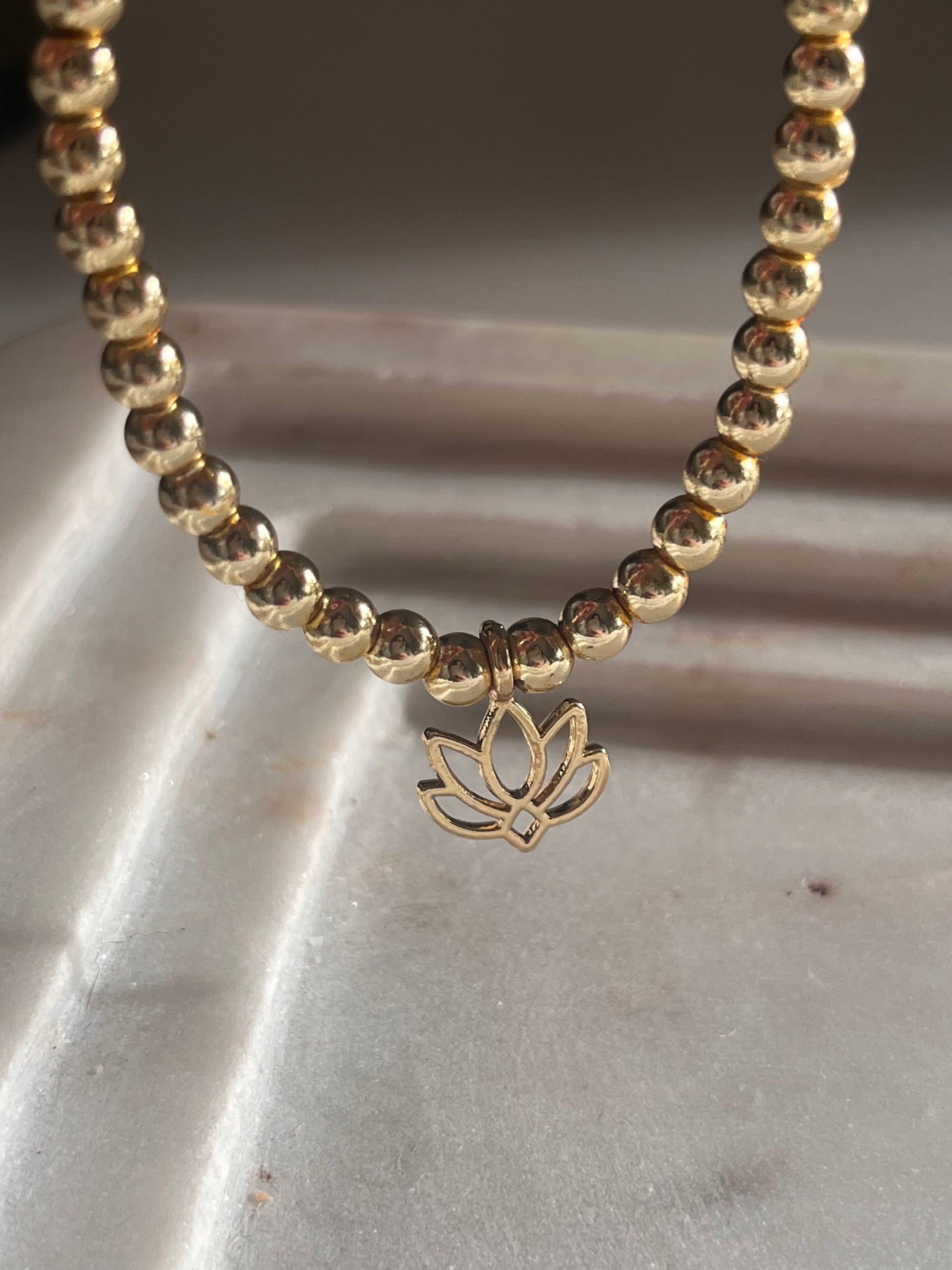 Lotus Bracelet - Thread and Stone Jewellery