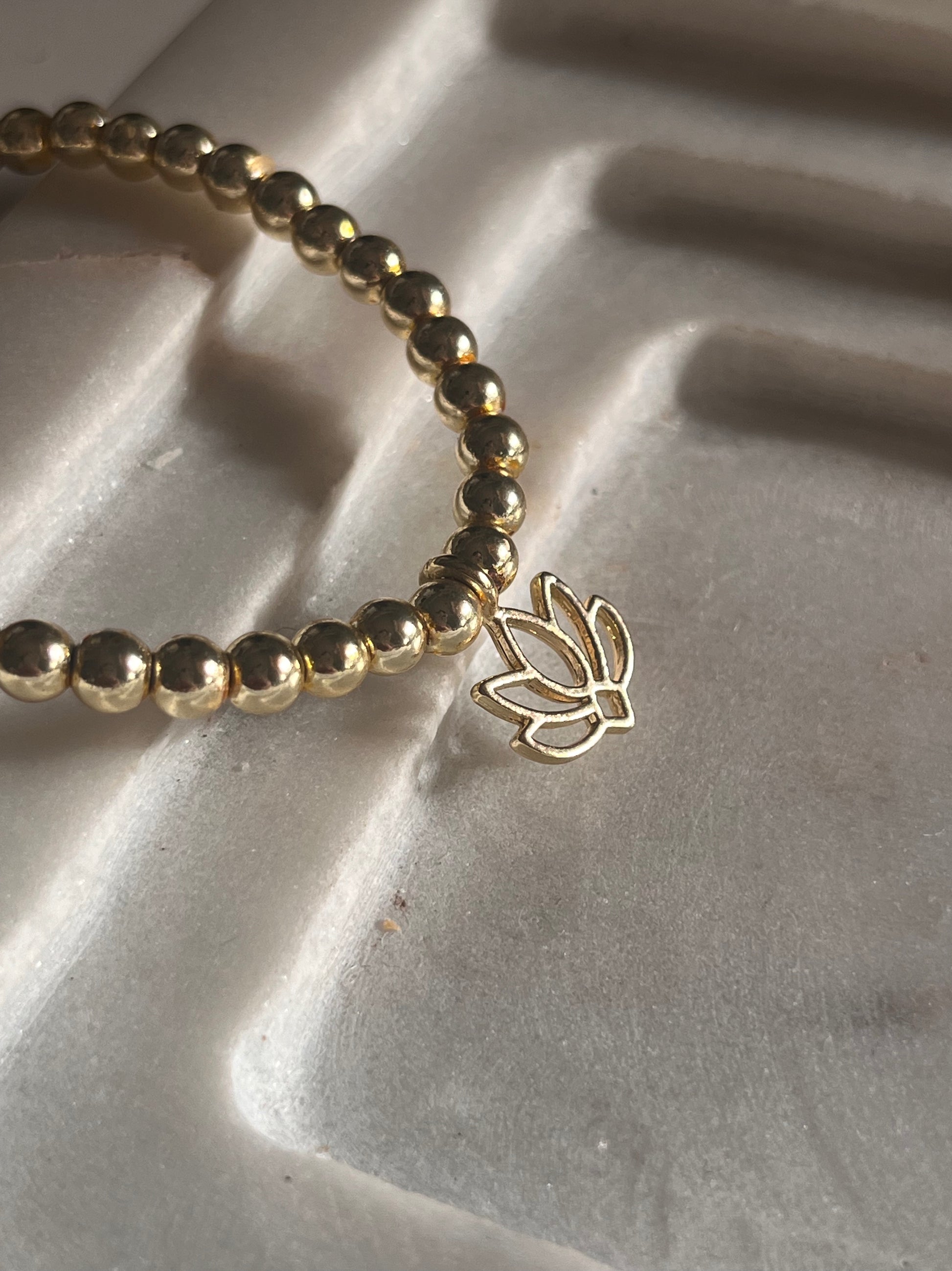 Lotus Bracelet - Thread and Stone Jewellery