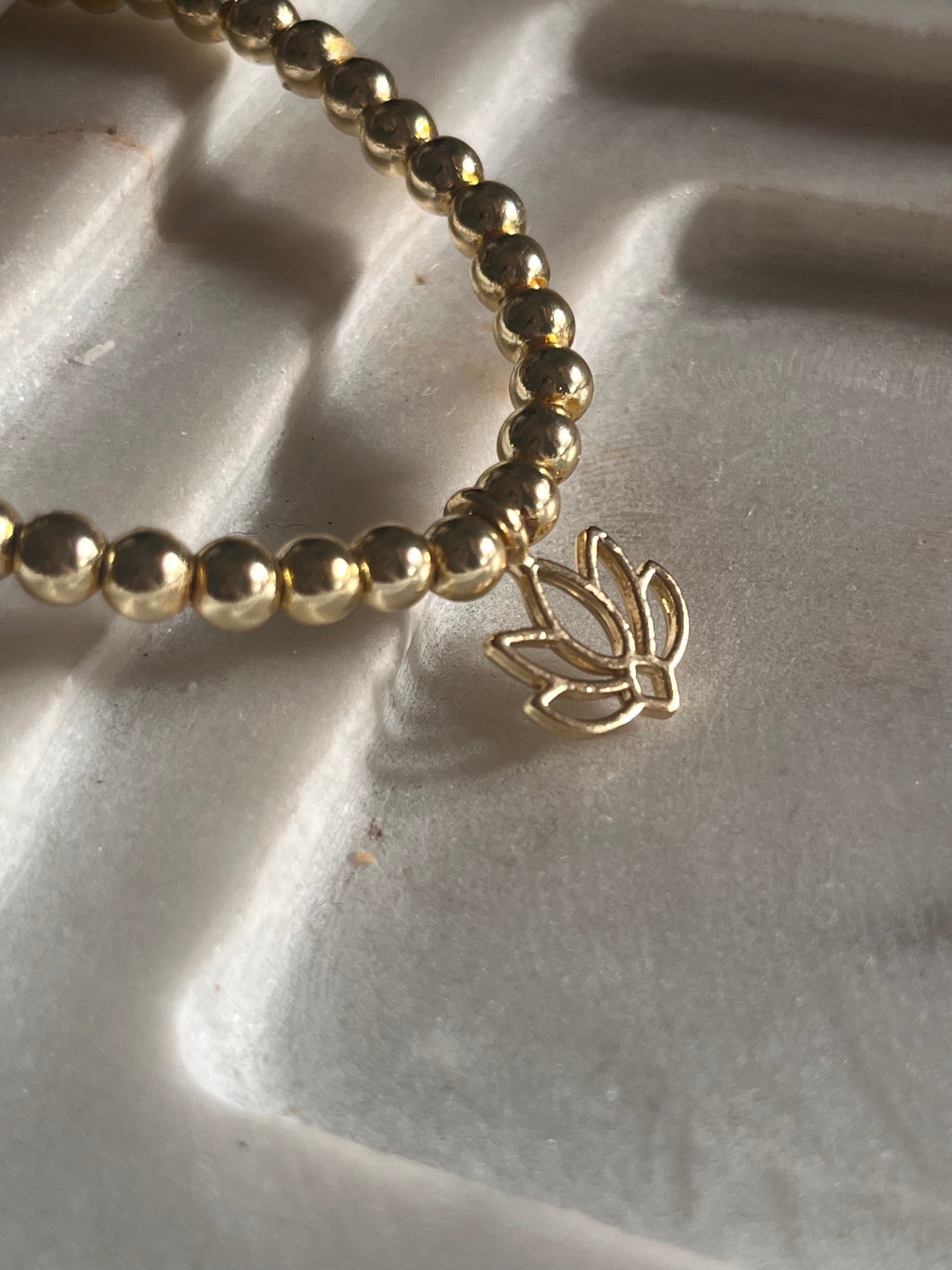Lotus Bracelet - Thread and Stone Jewellery