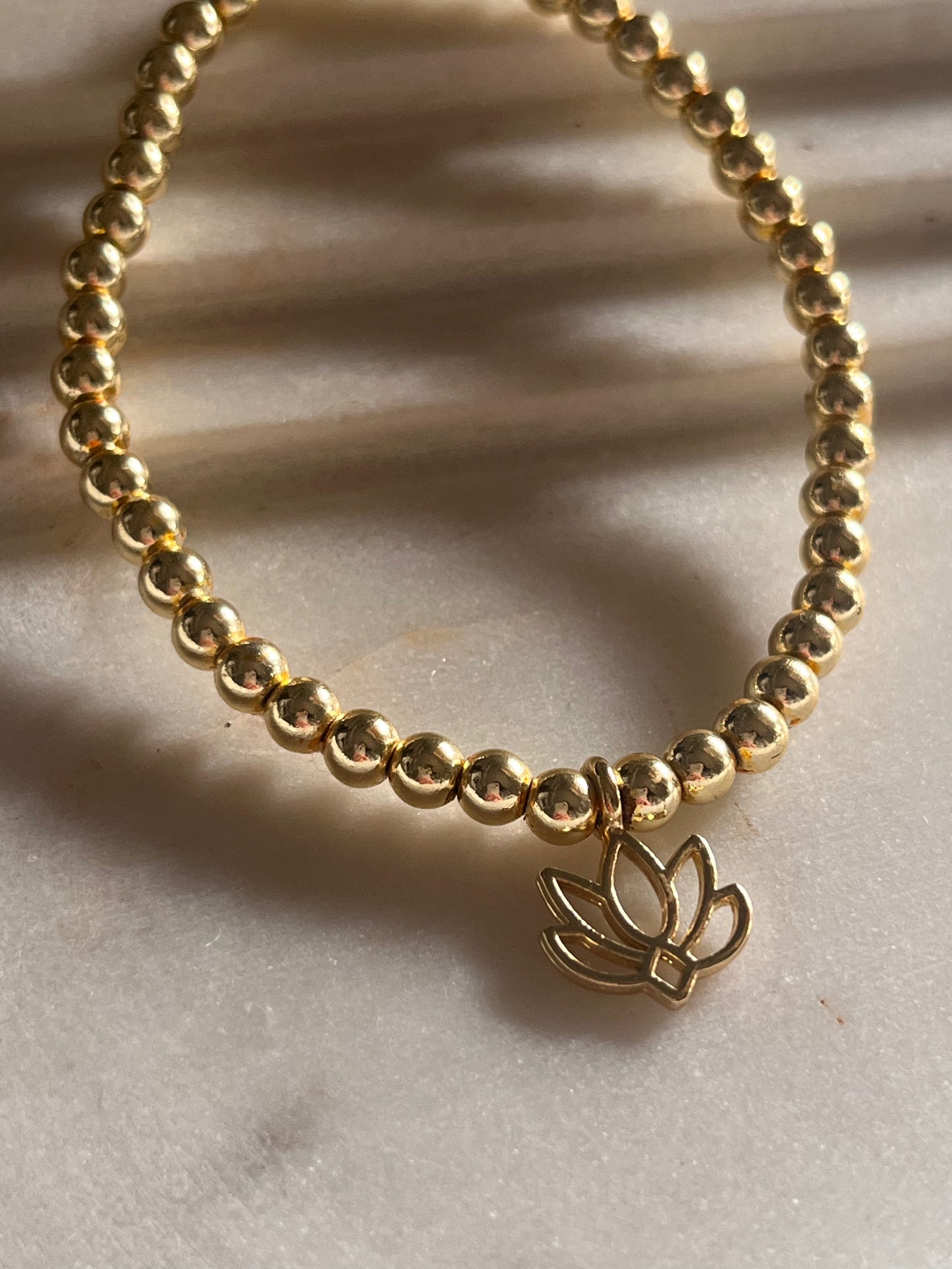 Lotus Bracelet - Thread and Stone Jewellery