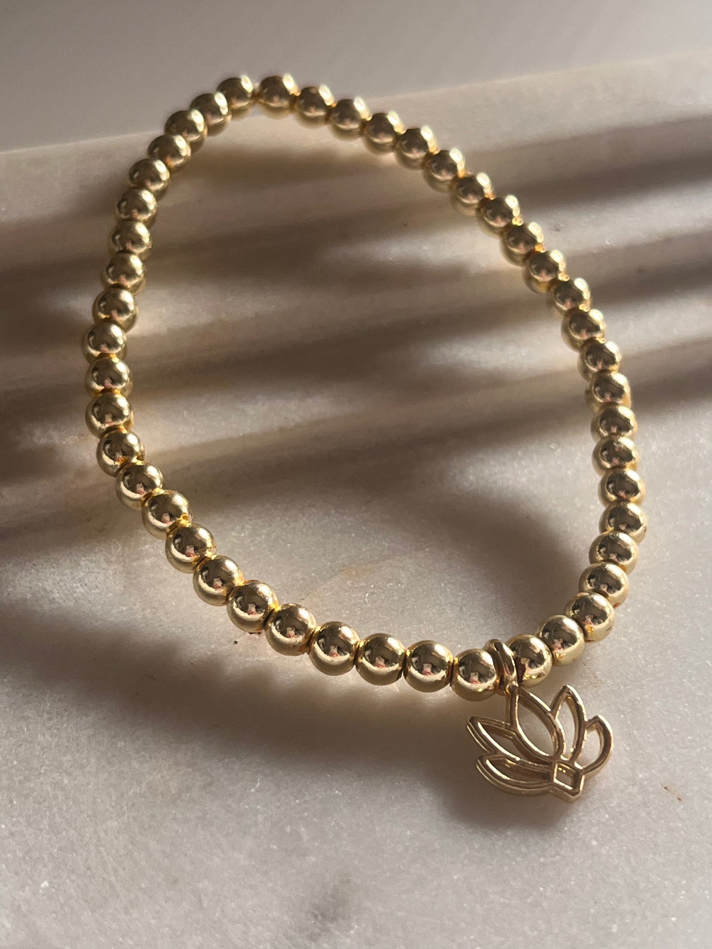 Lotus Bracelet - Thread and Stone Jewellery