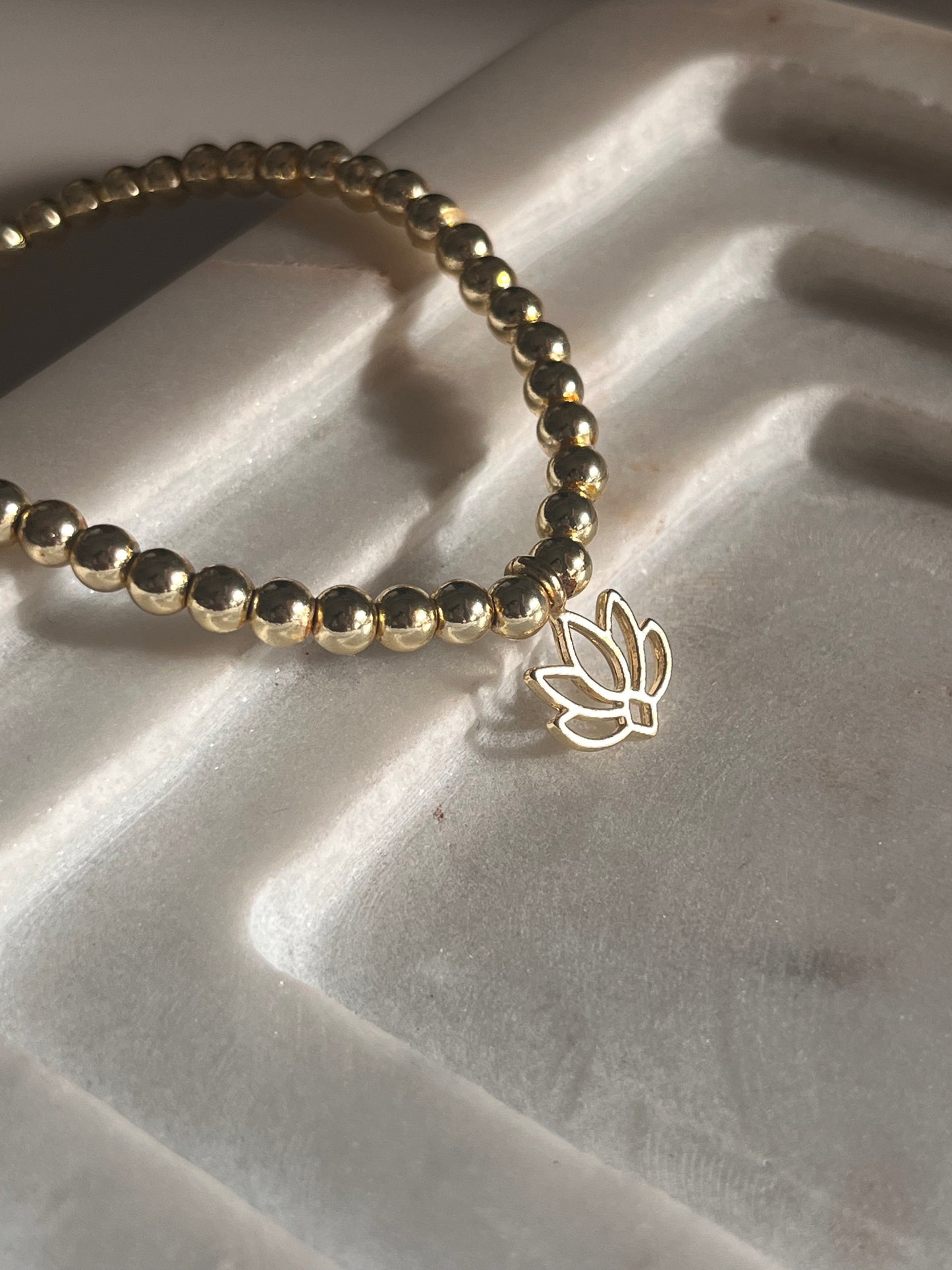 Lotus Bracelet - Thread and Stone Jewellery