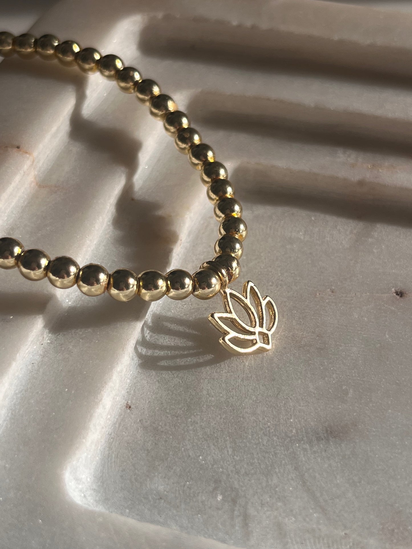 Lotus Bracelet - Thread and Stone Jewellery