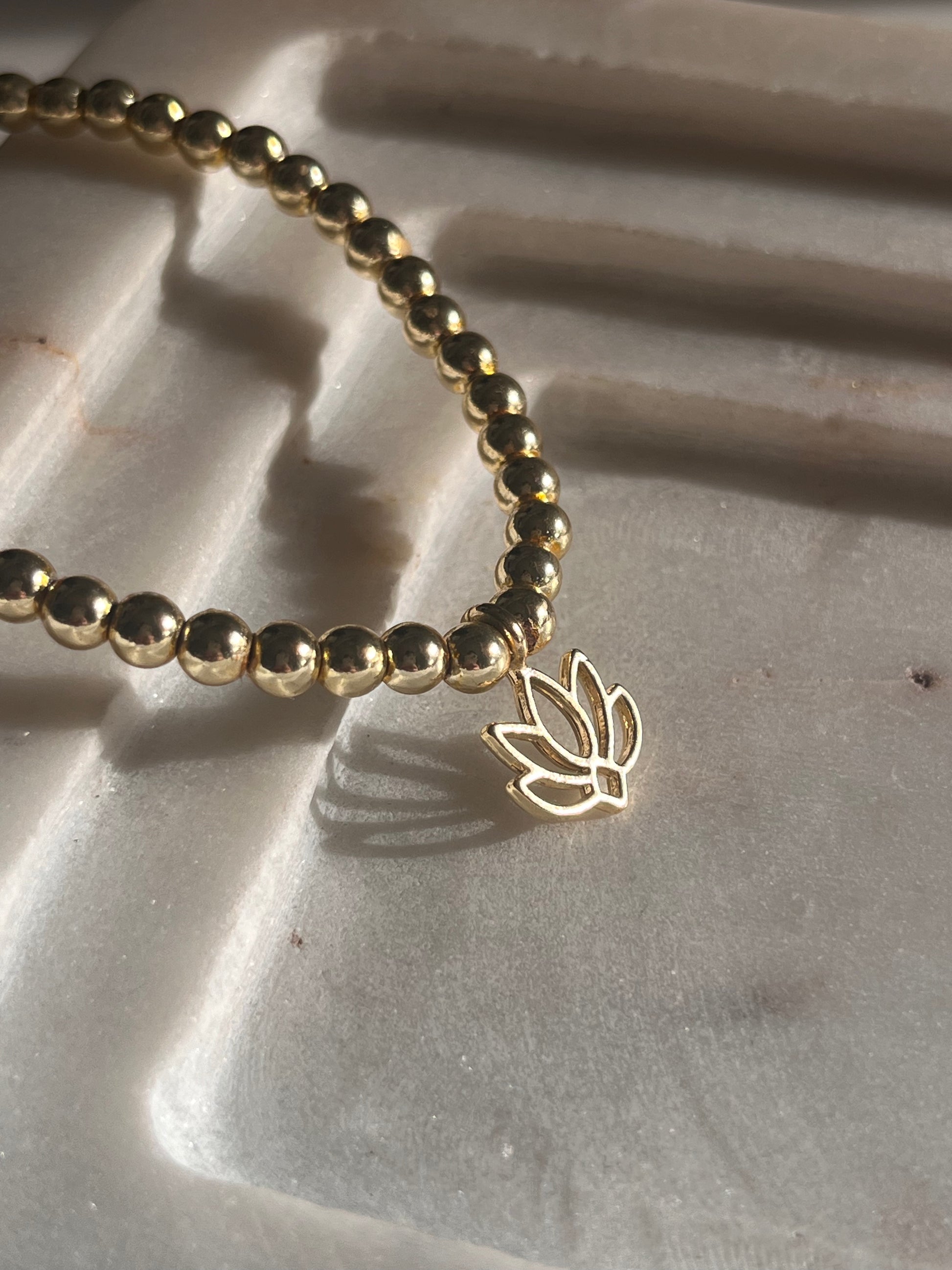 Lotus Bracelet - Thread and Stone Jewellery