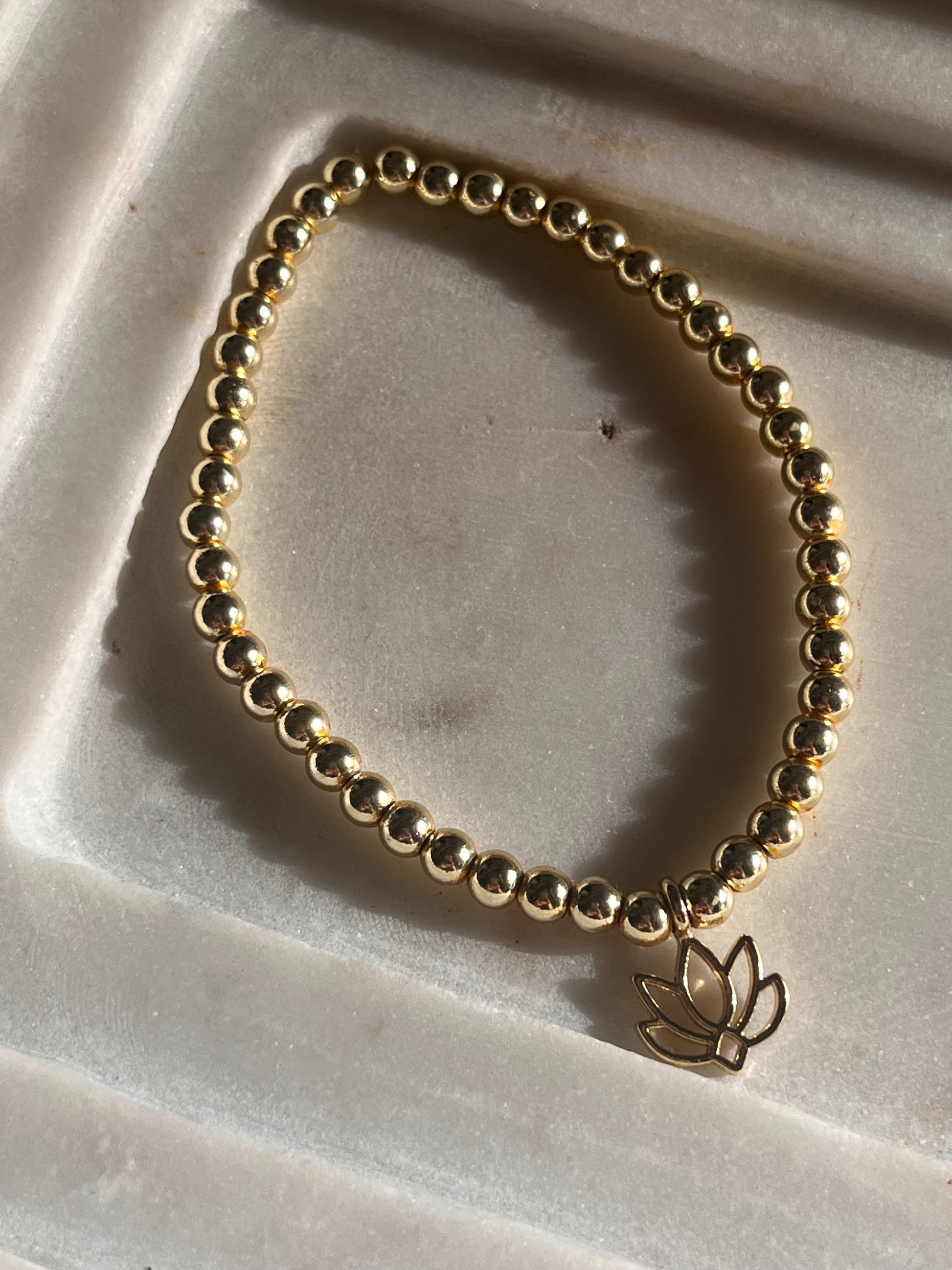 Lotus Bracelet - Thread and Stone Jewellery