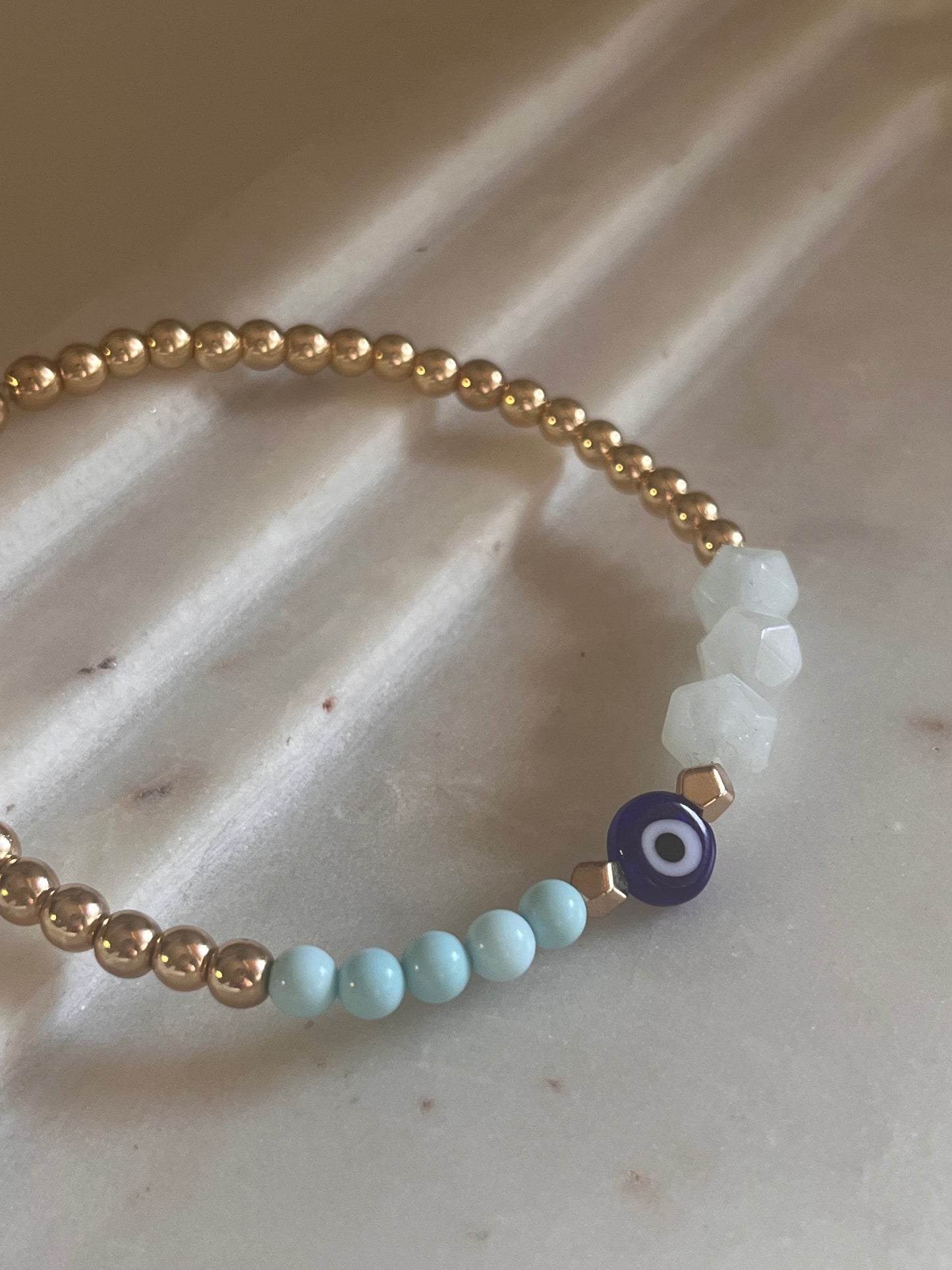 Santorini Evil Eye Bracelet - Thread and Stone Jewellery