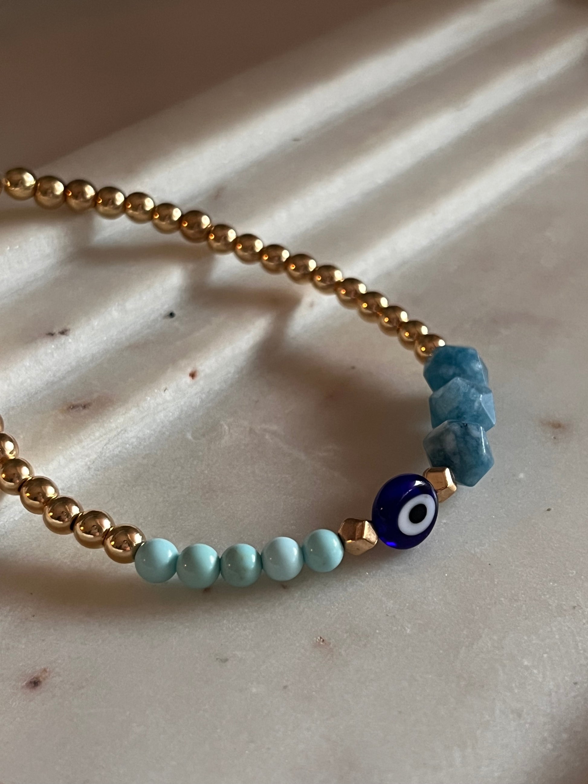 Plaka Evil Eye Bracelet - Thread and Stone Jewellery