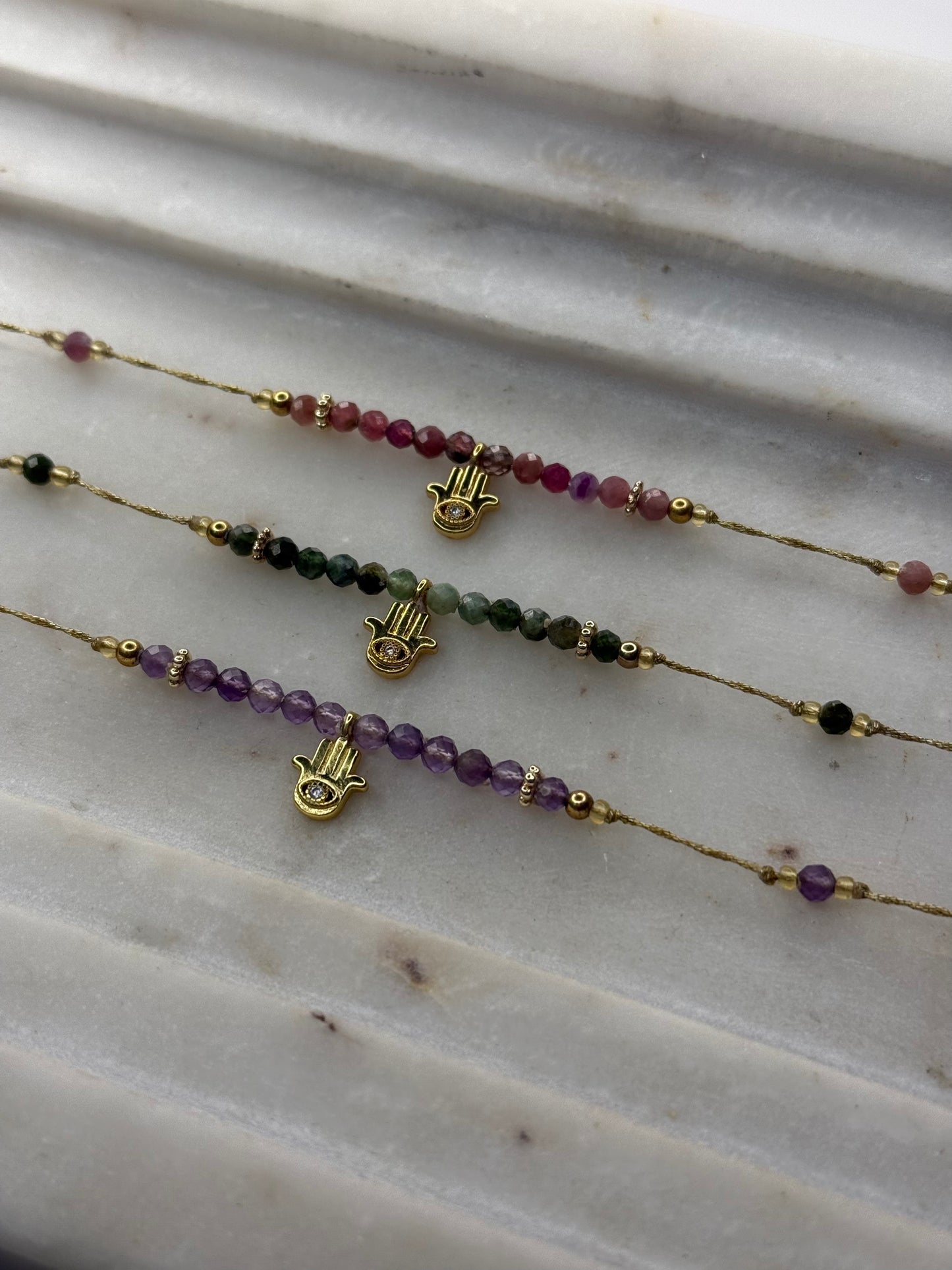 Tiny Hamsa Hand Choker