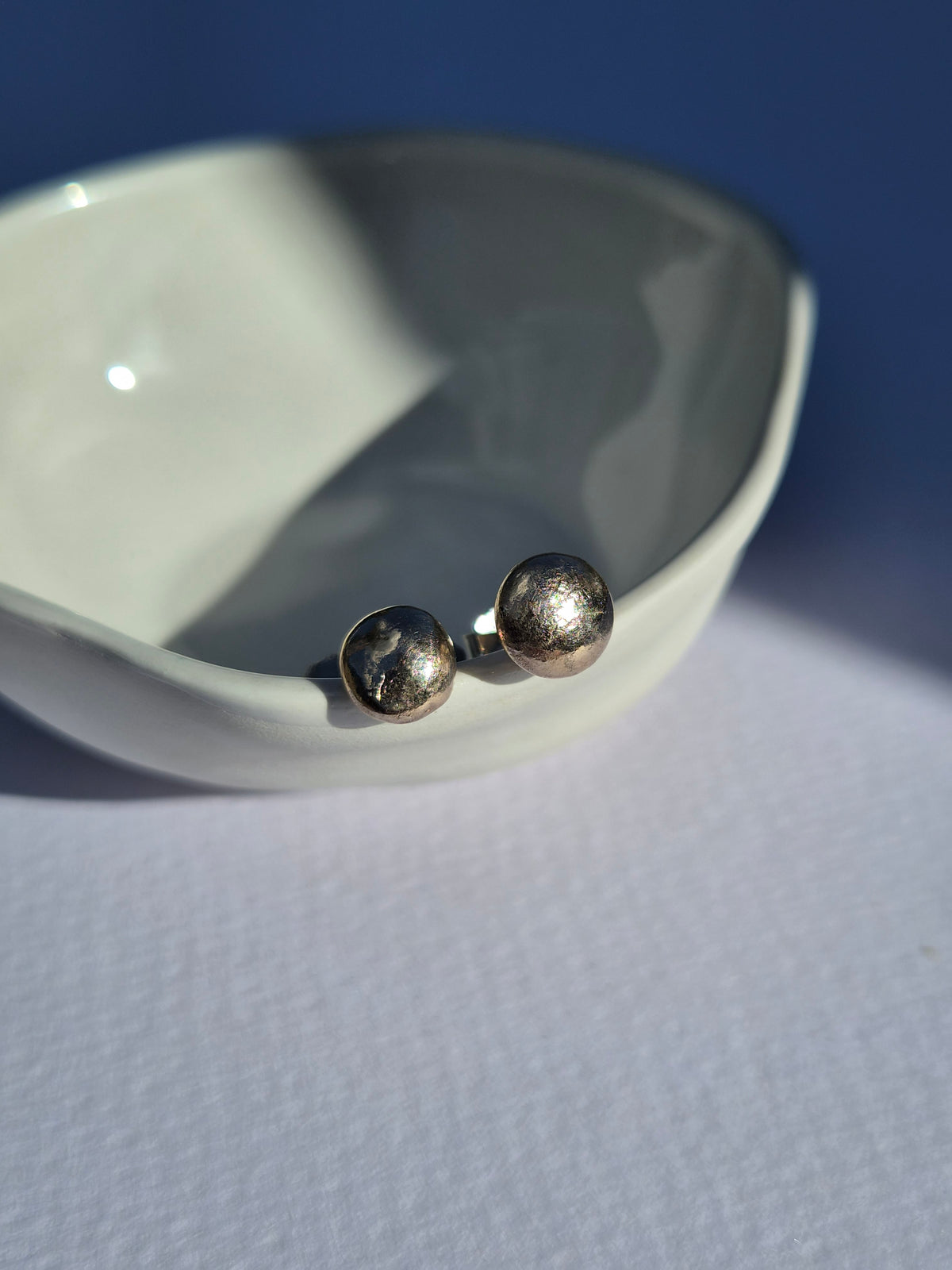 Ancient Bronze Pebble Studs