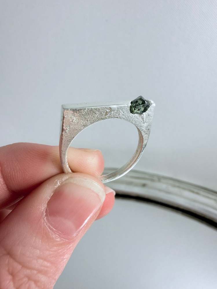 Rough Qld Sapphire Ring